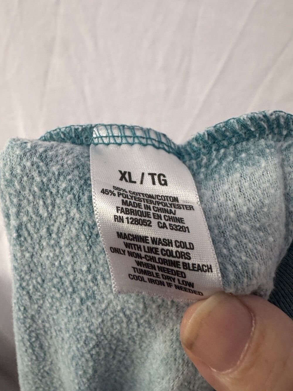 Aeropostale Teal Burnout Hoodie Women's XL 1987 W 34th NYC Back Embroidery Y2K - Picture 5 of 6